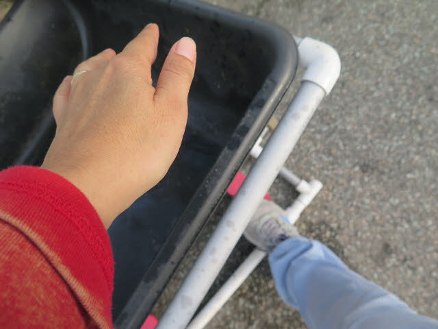 Foot operated hand washing station