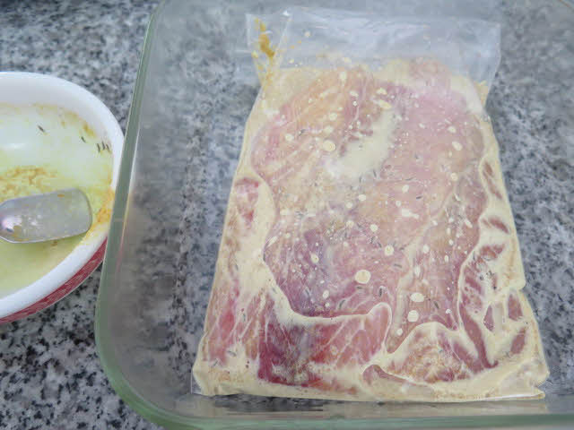 dogfish in marinade