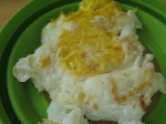 fried egg with solid yolk and white