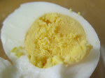 boiled egg with solid yolk and white