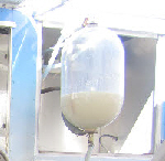 milk in a reservoir