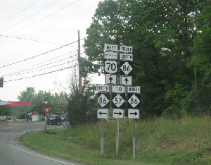 Rural road sign